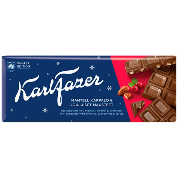 Suklaalevy Manteli & Karpalo Winter 200G Fazer